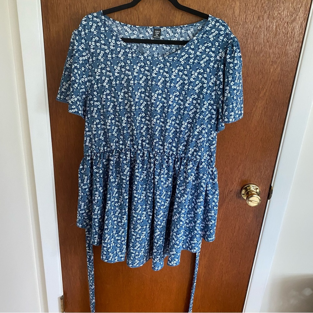 SHEIN Blue Floral Dress